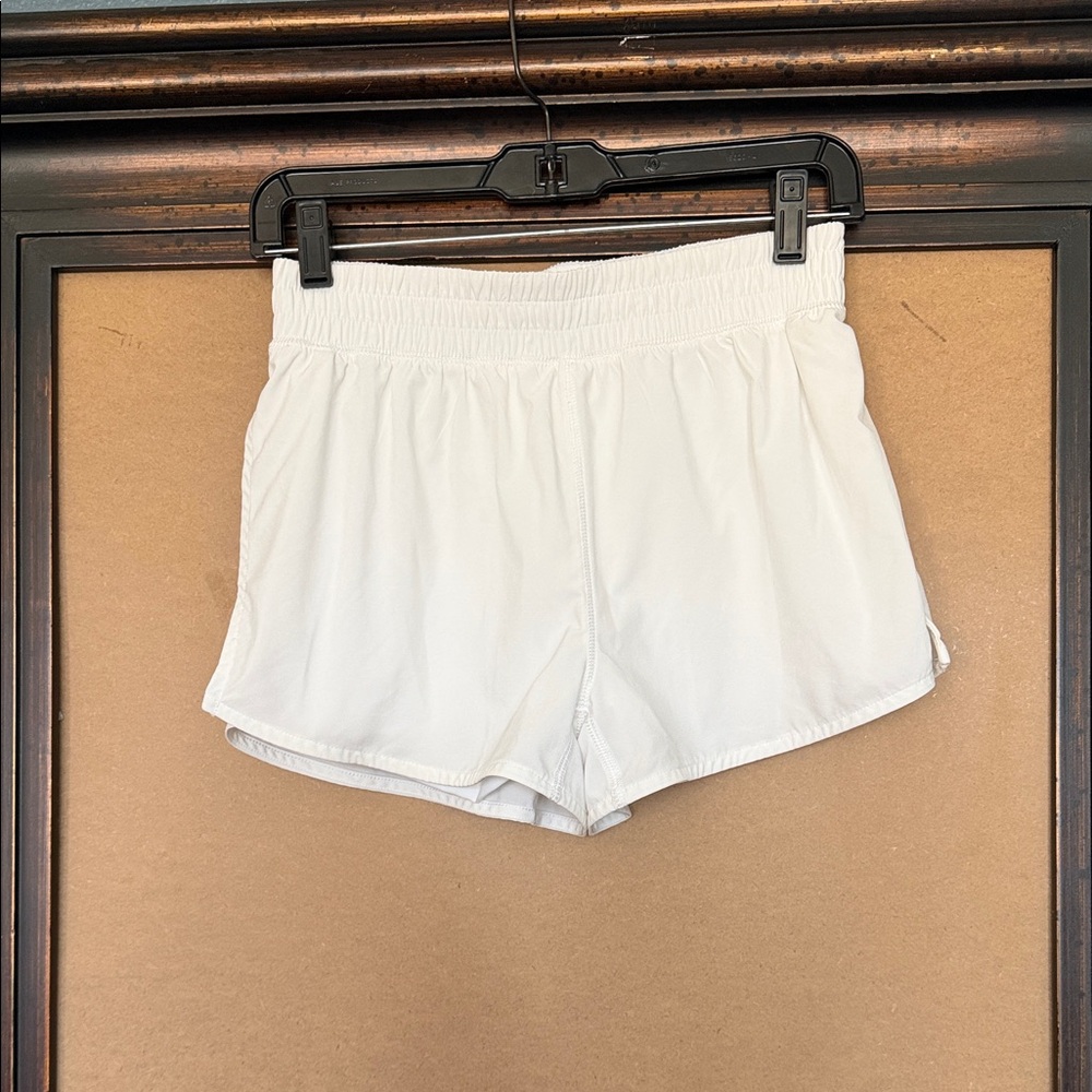 TNA White Athletic Short with Spandex Liner